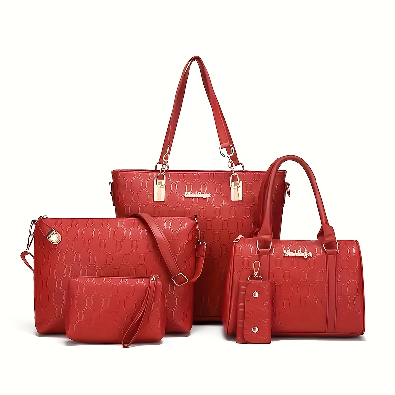 Комплект дамски чанти 5 части – чанта, раница, crossbody и портфейл - Image 3