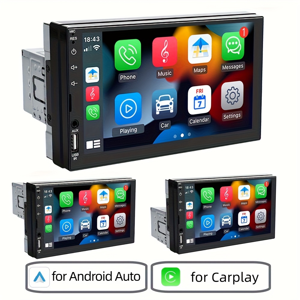 MP5 плейър за кола 1DIN/2DIN, HD дисплей, CarPlay и Android Auto, автомобилна мултимедия с камера - Image 4