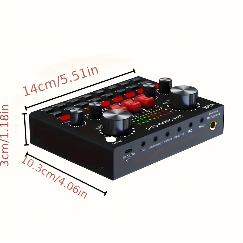 Live Sound Card V8K – професионален мобилен аудио интерфейс с USB зареждане и 18650 батерия - Image 8
