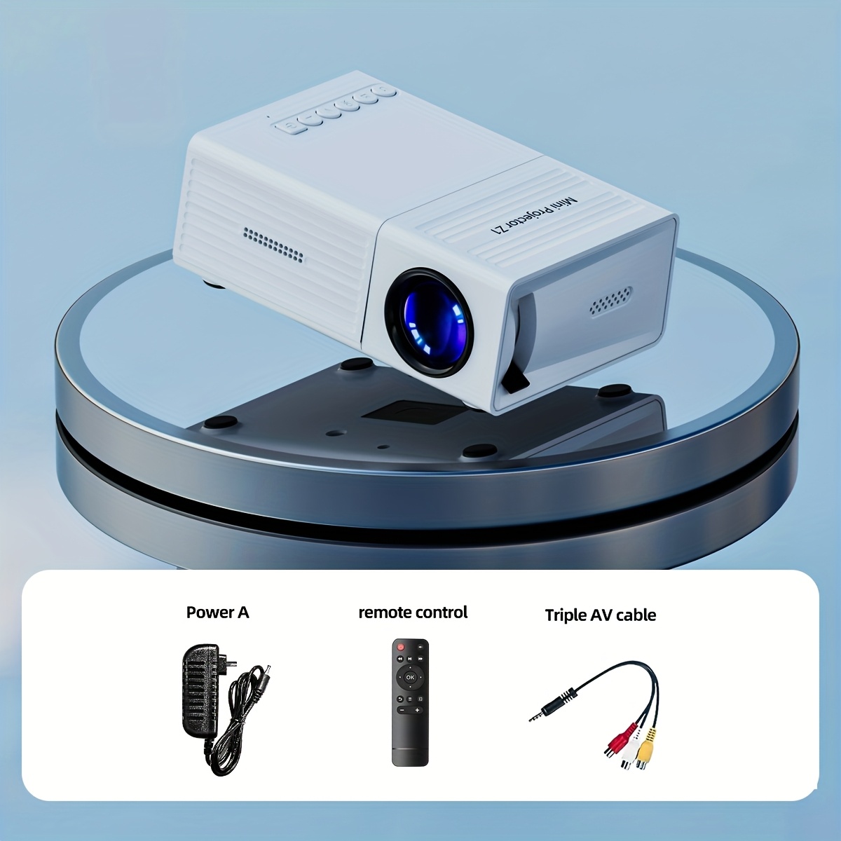 Мини проектор с LCD екран – 1080P качество, USB връзка, дистанционно управление и универсална съвместимост - Image 3