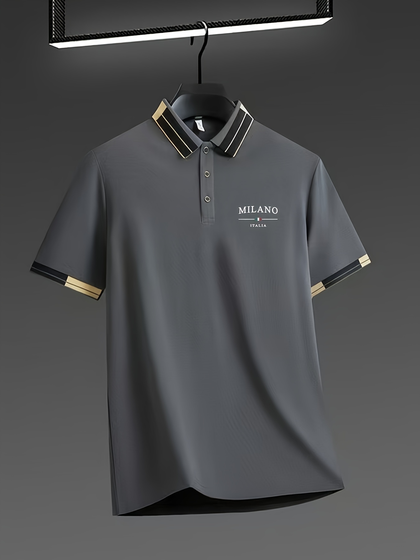Мъжки POLO тениски MILANO ITALIA – regular fit, ревер яка с копчета, идеални за ежедневие и почивка - Image 10