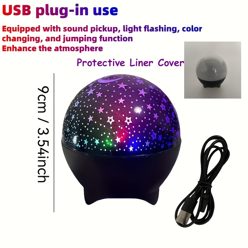 USB Звезден Лунен Проектор PILEE – динамична космическа атмосфера, RGB осветление, идеален за спални и холове - Image 7