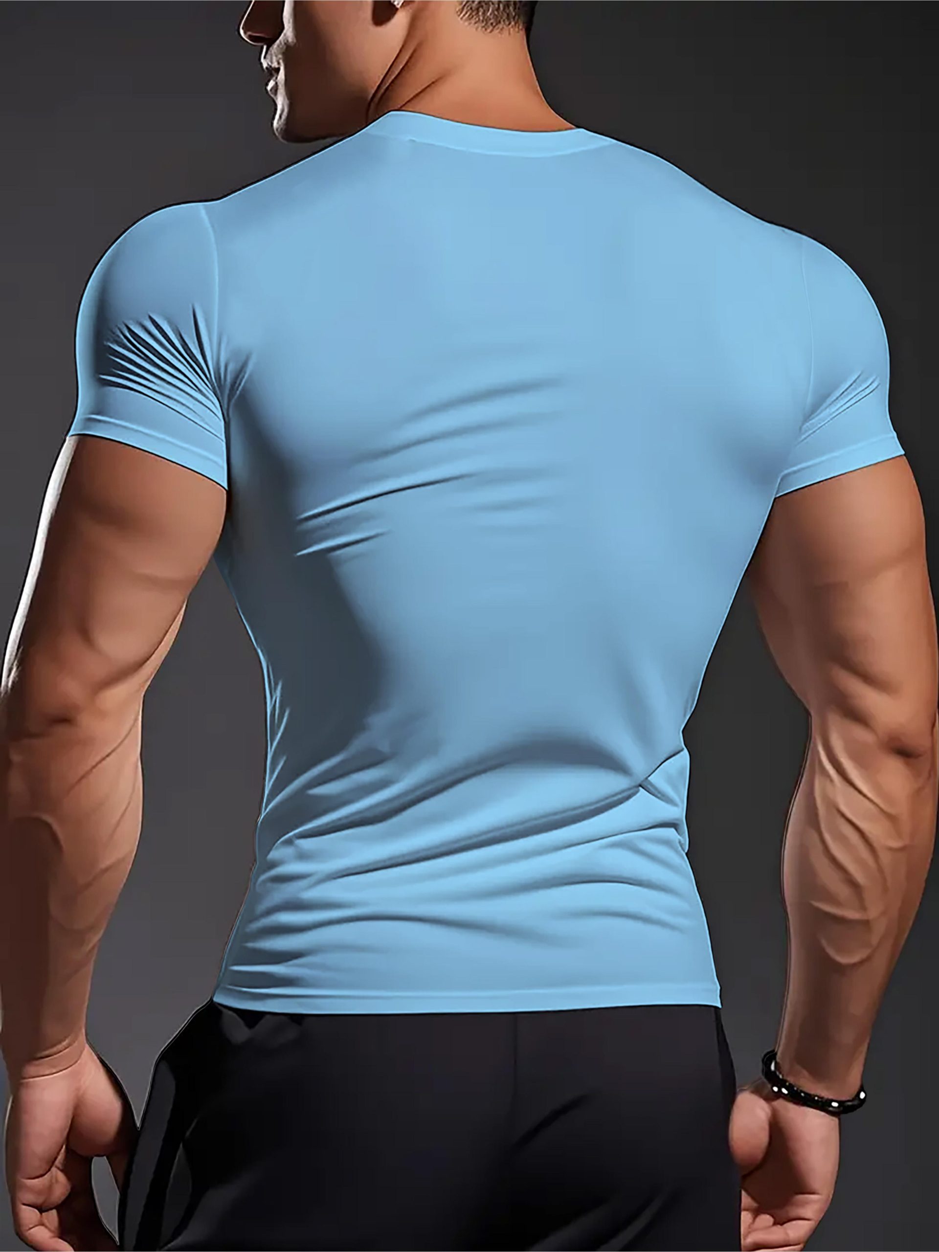 Мъжка slim fit тениска – кръгло деколте и минималистичен дизайн - Image 6