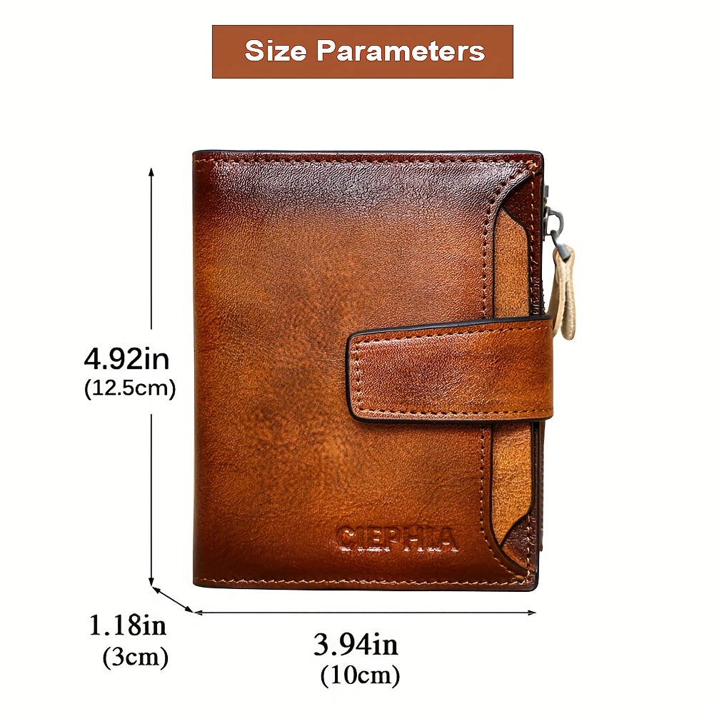 CIEPHIA мъжки портфейл от естествена кожа – RFID защита и голям капацитет - Image 7