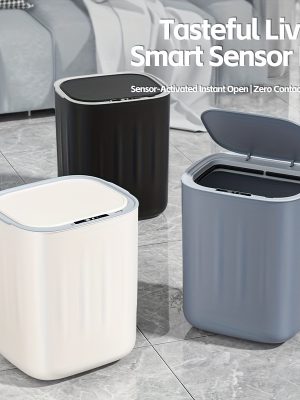 Смарт Кош за Отпадъци 28L – Безконтактен Капак с Индукция и Модерен Дизайн