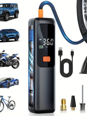Дигитален Автомобилен Компресор – Преносима Помпа с USB Зареждане и Автоматично Изключване