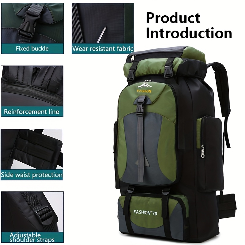 KINGANT 70L спортна раница – голяма раница за пътуване и туризъм - Image 15