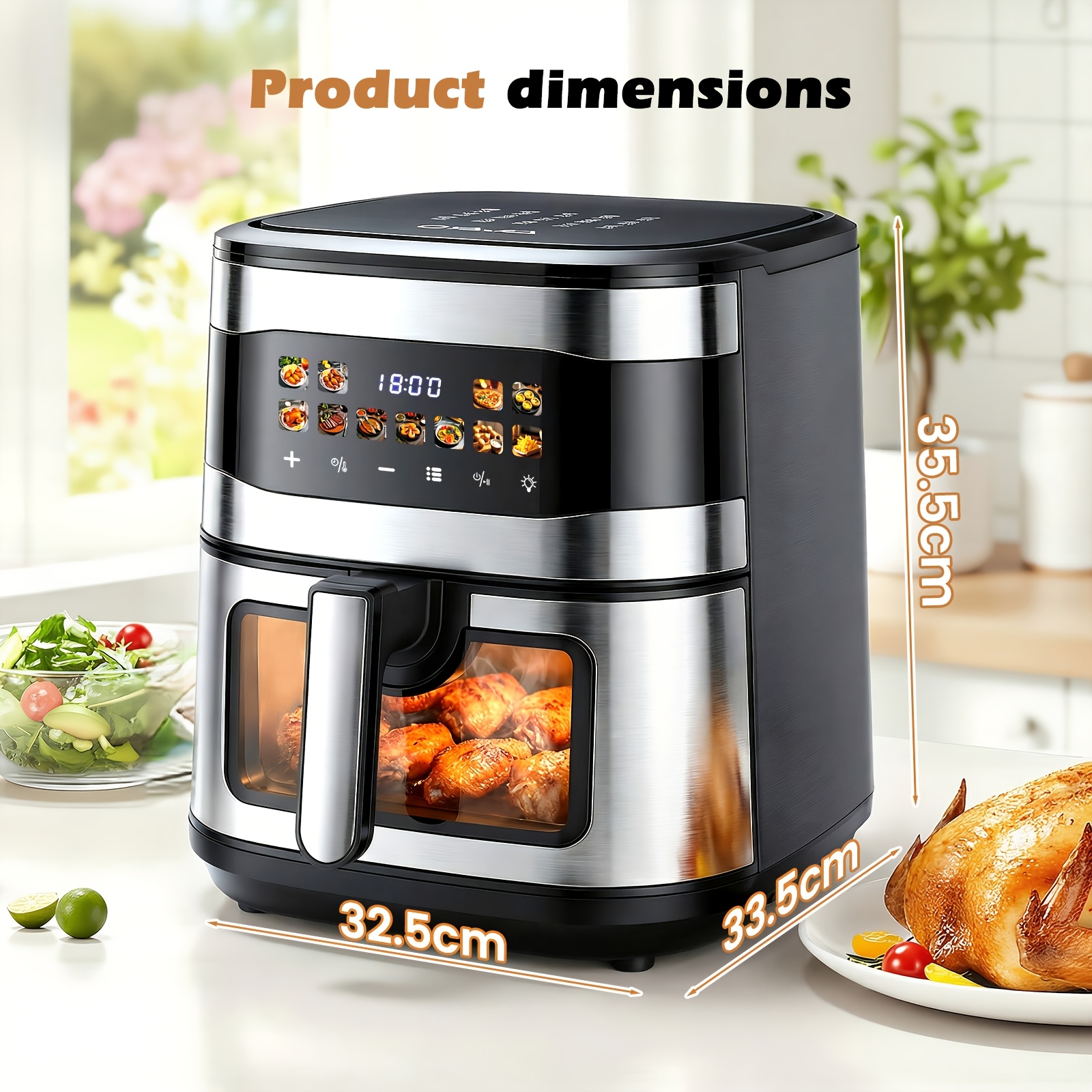 Air fryer Kehot 10L 2000W - фритюрник от неръждаема стомана 304 - Image 3
