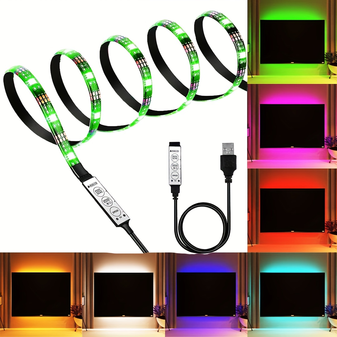 RGB LED ленти LTG‑GEE – управление с дистанционно и приложение, музикална синхронизация, USB захранване
