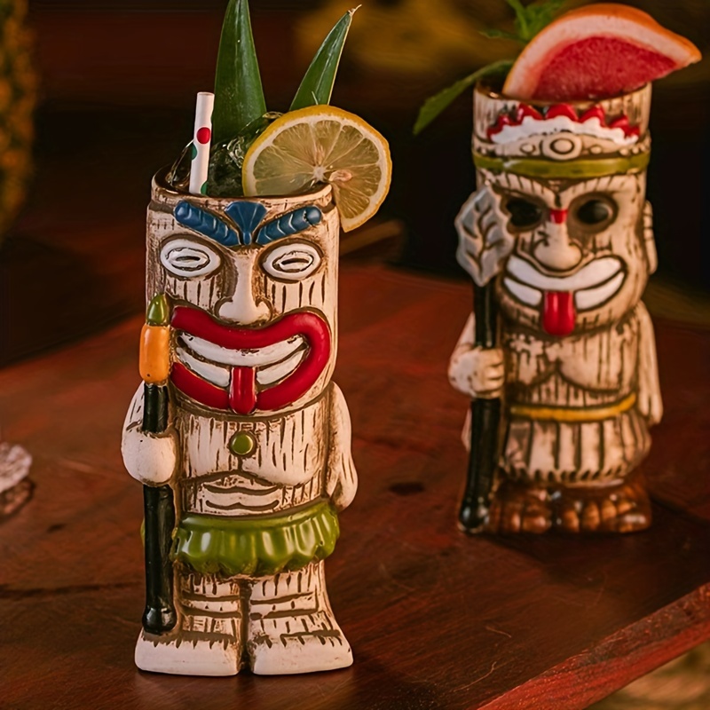 Чаша за коктейли Tiki – хавайски стил за бар и домашна употреба - Image 3