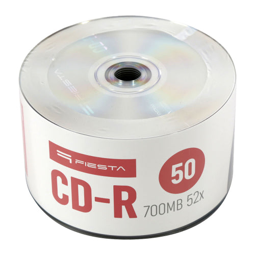 CD-R Fiesta 700MB 52X – 50 бр | Fiesta CD-R Spindle – Дълготрайни записваеми дискове
