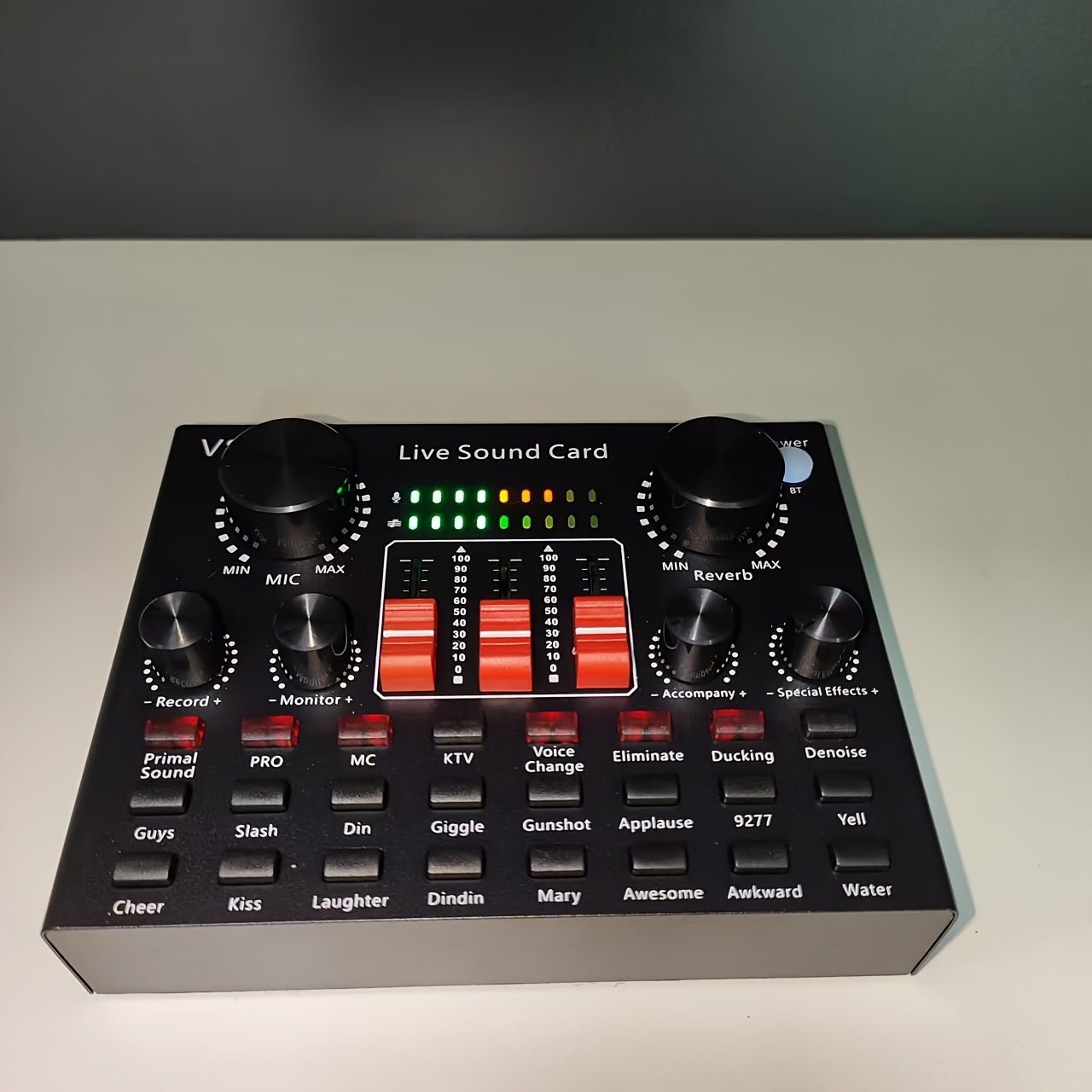 Live Sound Card V8K – професионален мобилен аудио интерфейс с USB зареждане и 18650 батерия - Image 5