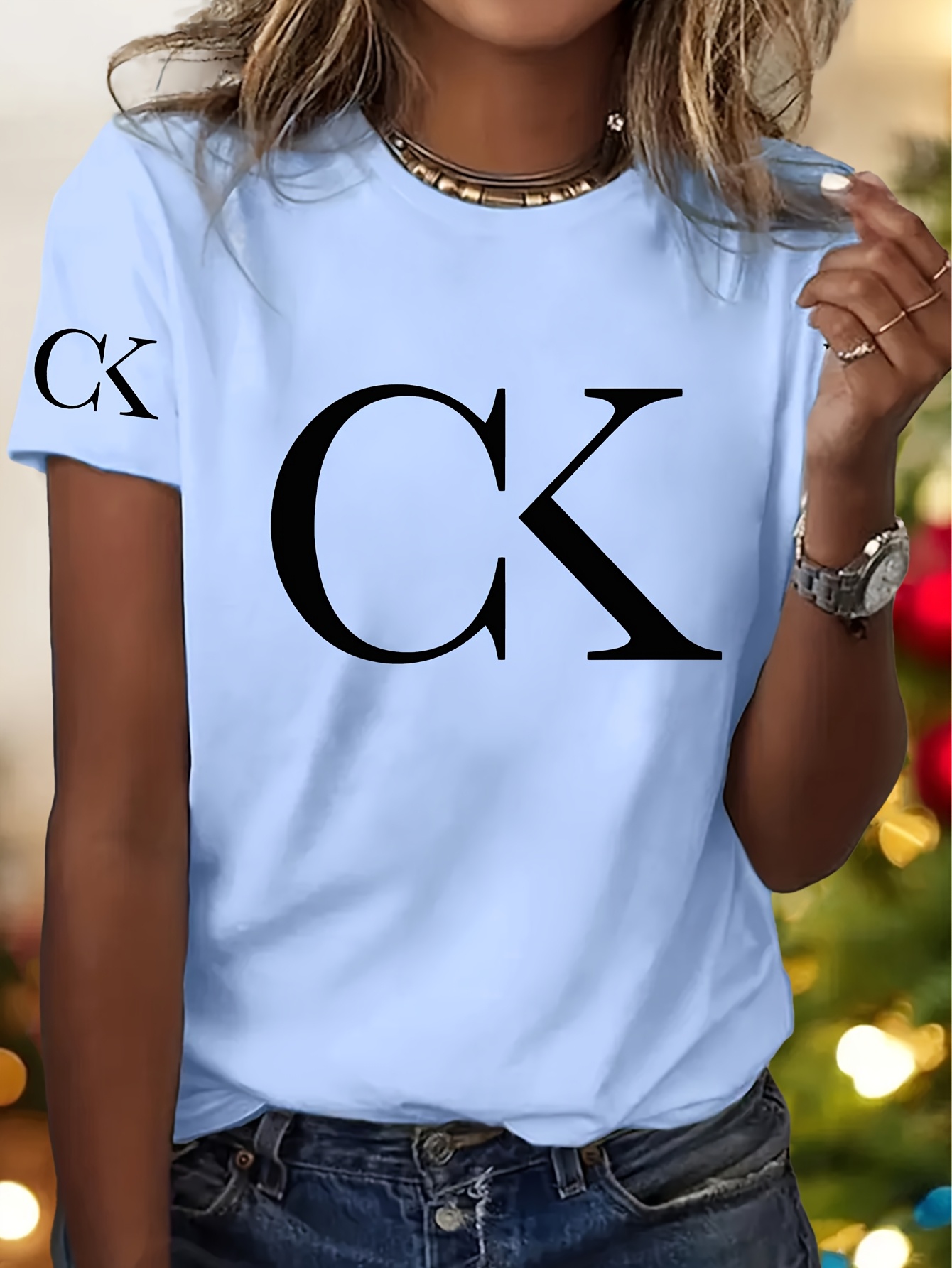 Стилна дамска тениска S–XXL – комфортна и еластична с графичен дизайн - Image 2