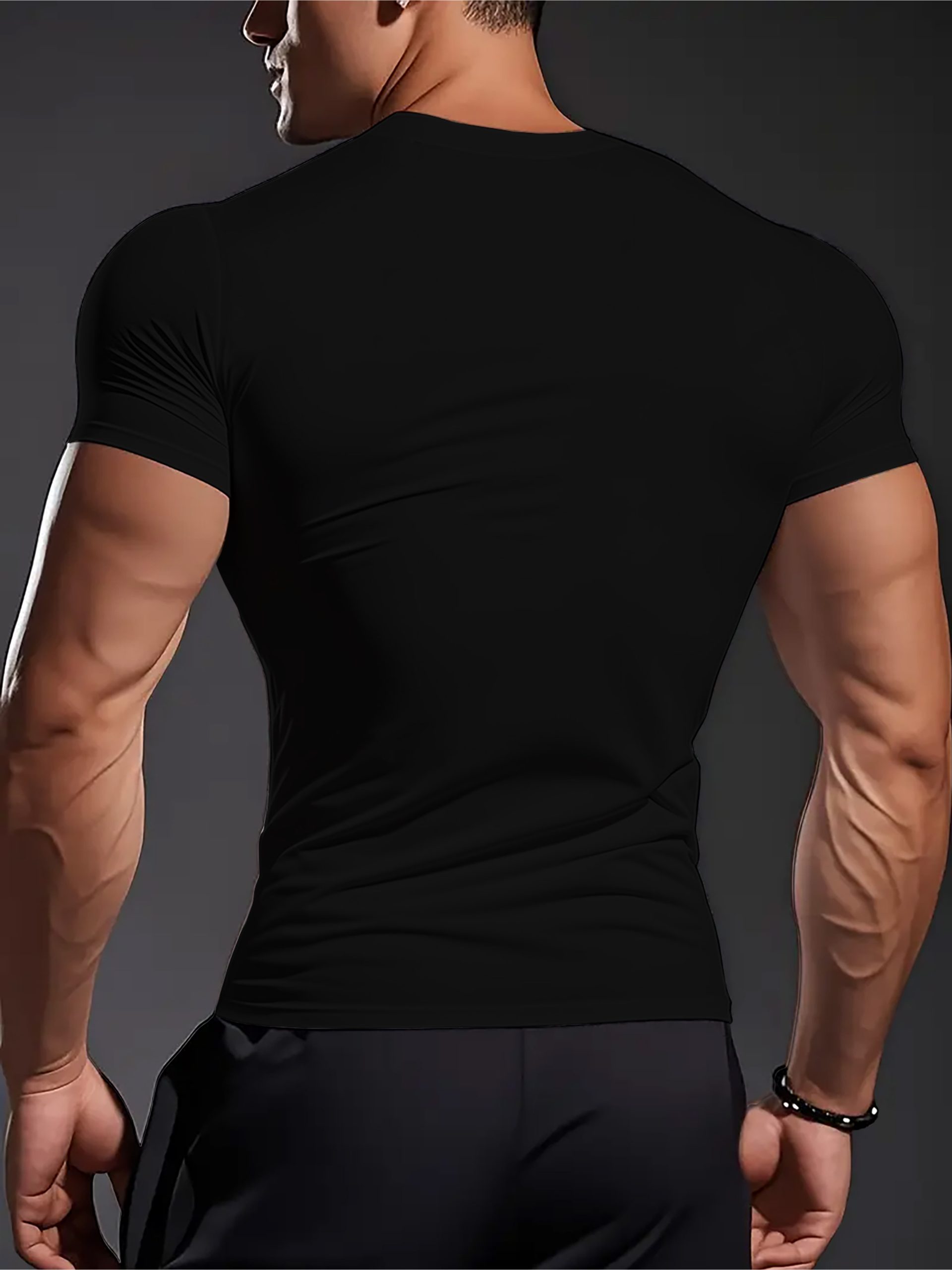 Мъжка slim fit тениска – кръгло деколте и минималистичен дизайн - Image 7