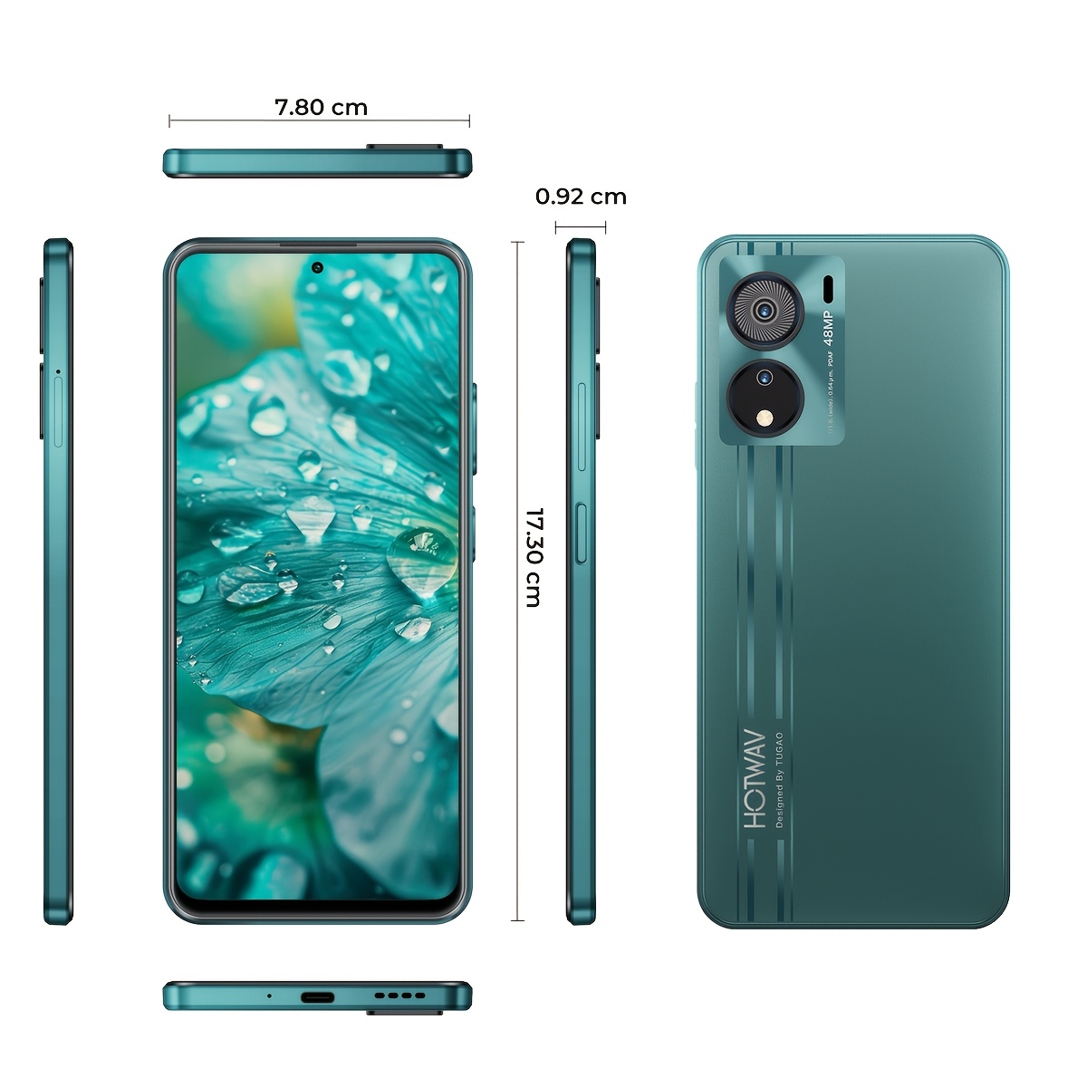 HOTWAV Note 12 EF - 6.8" HD+ дисплей, 12GB RAM + 128GB памет, 48MP+16MP камери, Android 14, Dual SIM, 4G, Wi-Fi, GPS, Face ID - Image 2