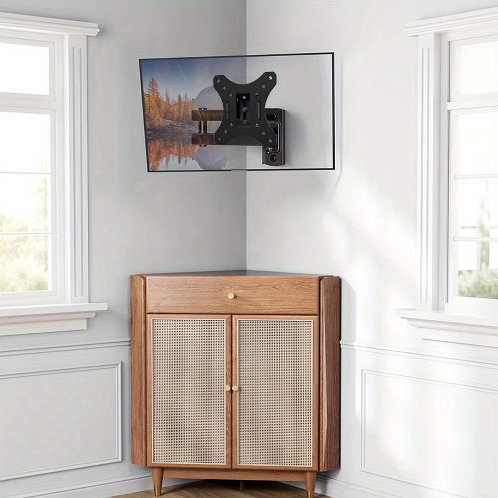 Телескопична стенна стойка за TV 10–32" – наклон 15°, ротация 180°, VESA 100×100, до 13.61 kg - Image 6