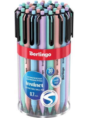 Химикалка Berlingo Instinct 0.7 мм | Автоматична химикалка Smart Ink