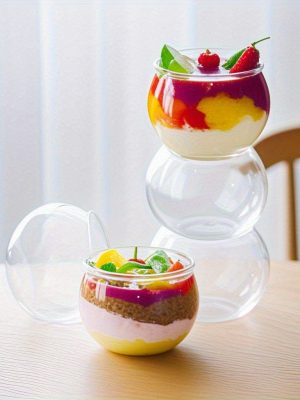 Мини десертни чашки 30/60 бр – прозрачни контейнери за мус