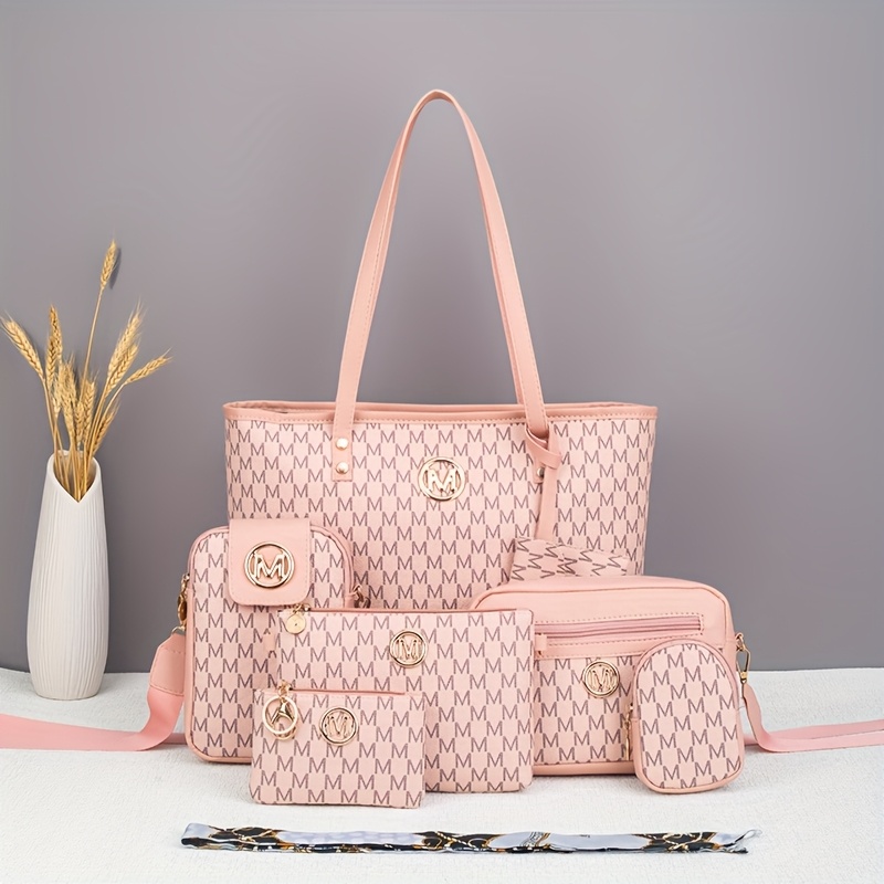 Комплект дамски чанти 7 части – тоут, раница, crossbody и аксесоари - Image 8