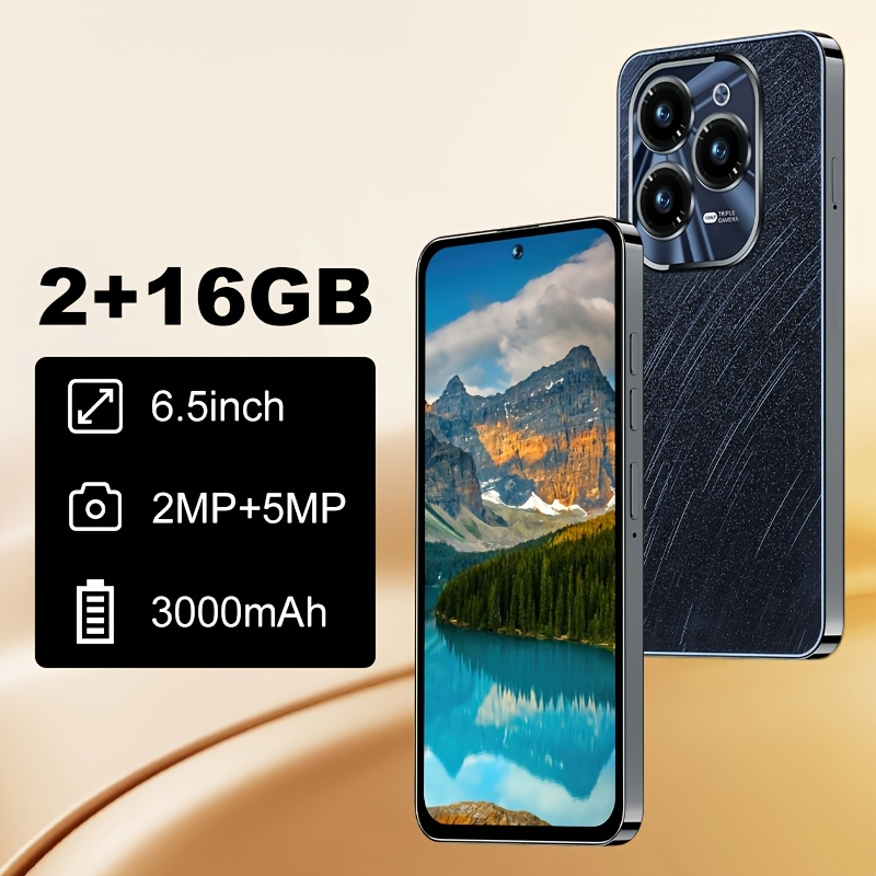 Android 3G смартфон 2+16GB - 6.5" тъчскрийн, 2MP+5MP камера, Dual SIM, GPS, Android 8.1, перфектен за подарък