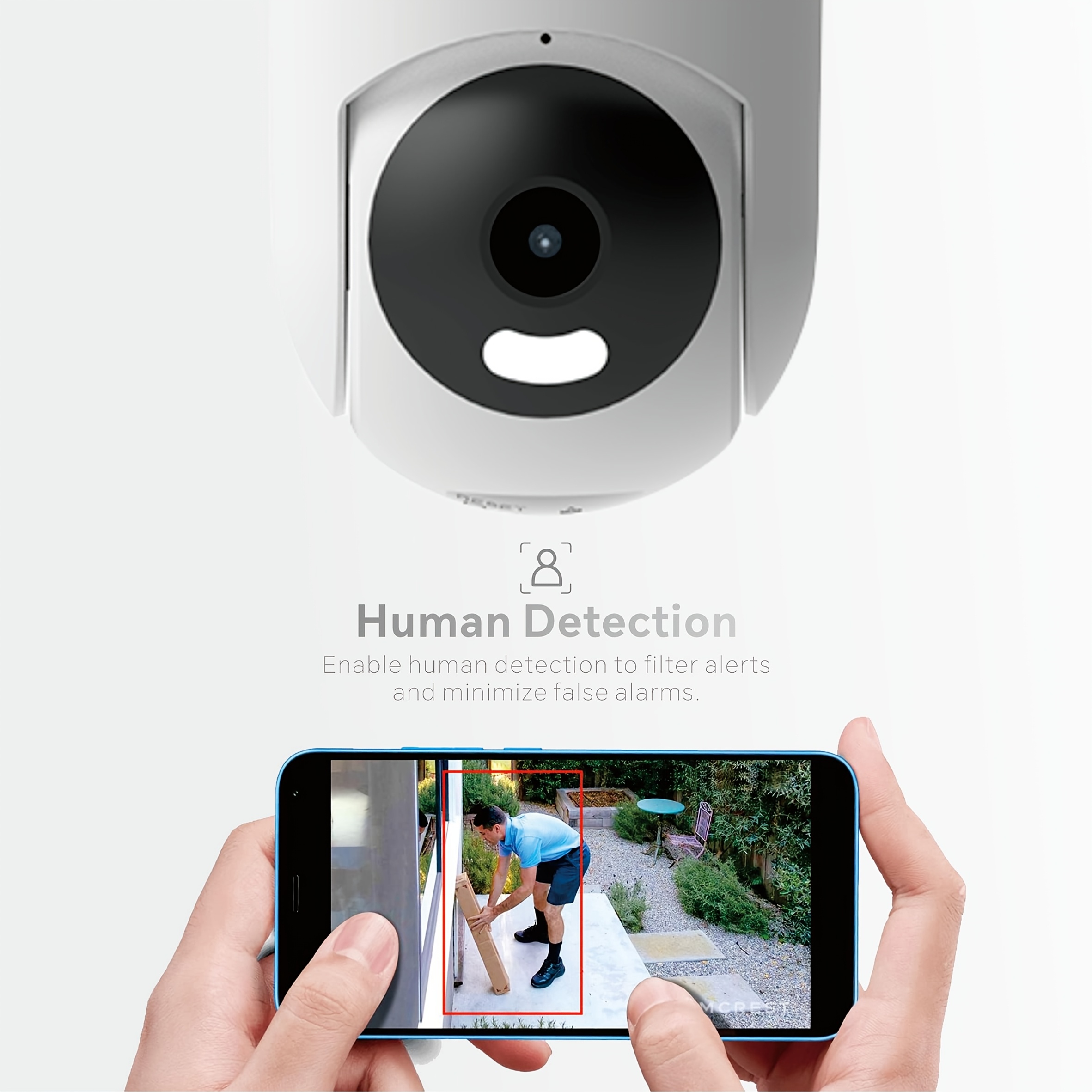 Вътрешна и Външна WiFi Камера - 1080P, IP66, AI Разпознаване на Хора, Пълноцветно Нощно Виждане, Стилен Дизайн - Image 4