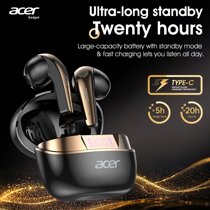 Безжични слушалки Acer – TWS стерео звук, шумопотискане, гейминг режим и дълъг живот на батерията - Image 12