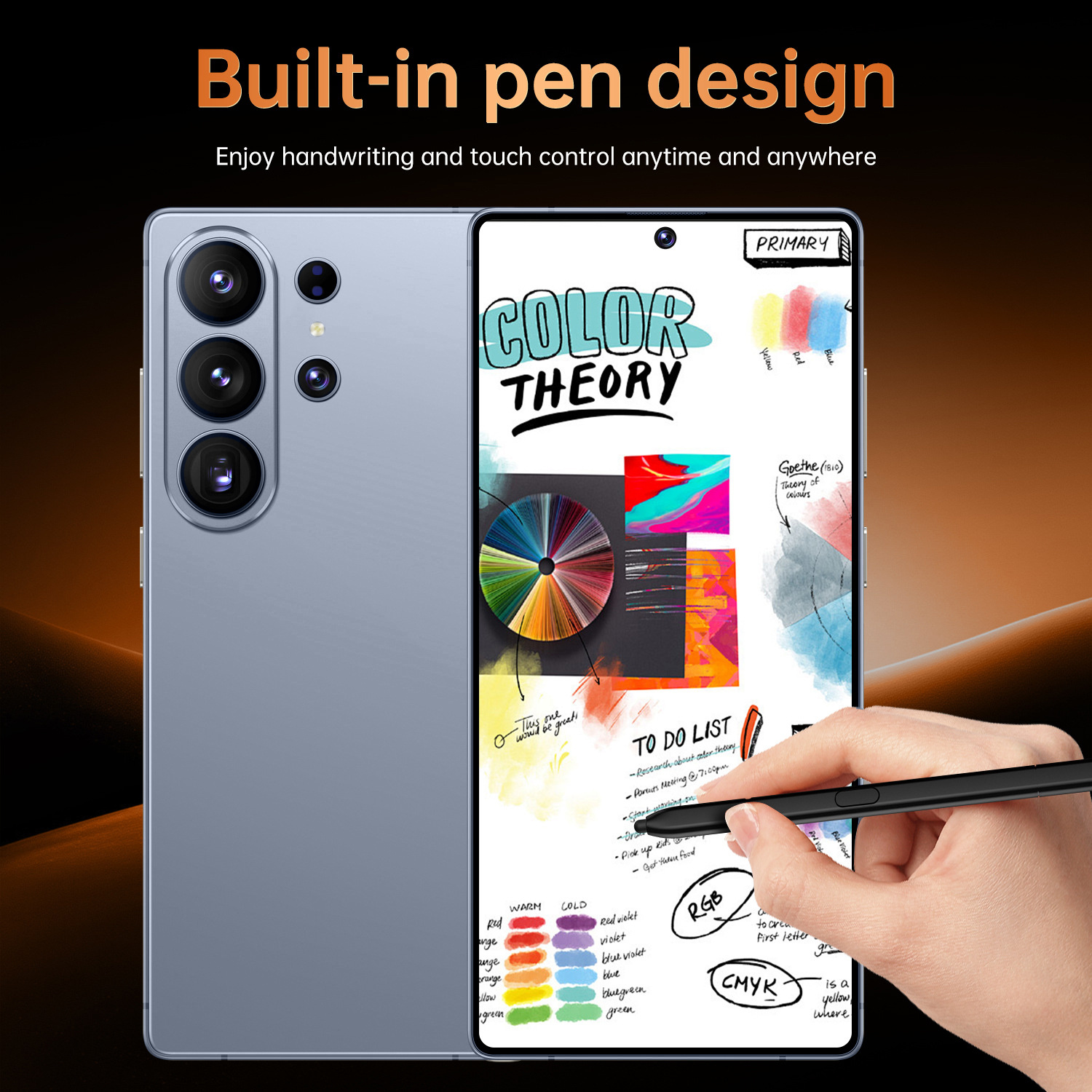 Професионален 5G мини смартфон - 6.8" дисплей, 8GB RAM + 256GB памет, Android 12, стилус E-Pen, 16MP камера, 4000mAh, двойна SIM - Image 10
