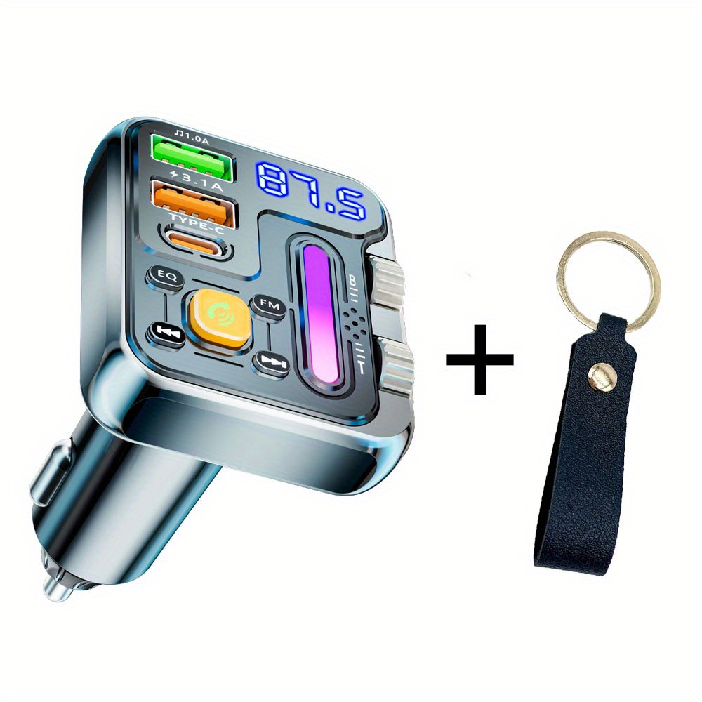FM Трансмитер за Кола с Bluetooth – Type-C и Двоен USB Бързо Зареждане - Image 5