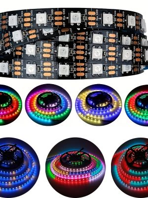 RGB LED лента с USB захранване – управление чрез приложение, музикална синхронизация и таймер