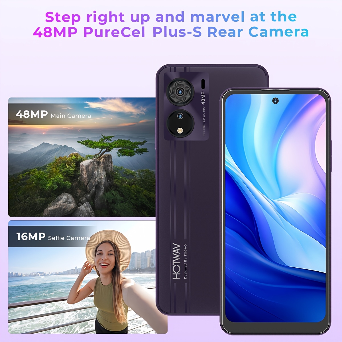 HOTWAV Note 12 EF - 6.8" HD+ дисплей, 12GB RAM + 128GB памет, 48MP+16MP камери, Android 14, Dual SIM, 4G, Wi-Fi, GPS, Face ID - Image 10