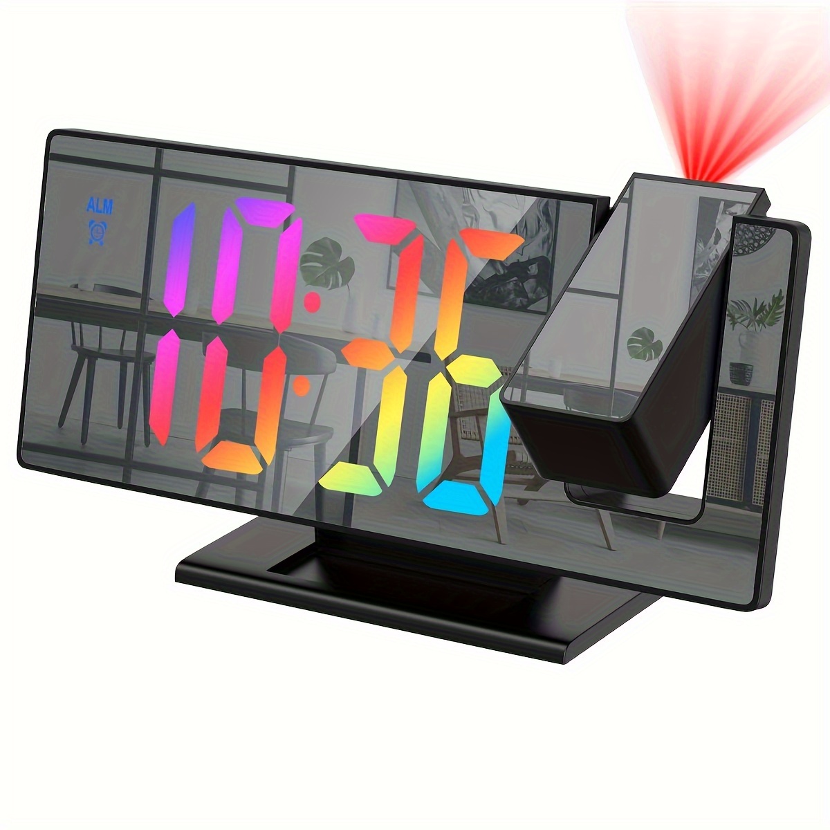 LED будилник с проекция на таван – USB часовник за спалня - Image 4