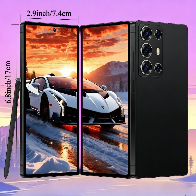 Android смартфон 2026 - 6.8" HD екран, 4+64GB памет, Dual SIM, вграден стилус, Type-C бързо зареждане, GPS, включен кабел - Image 2
