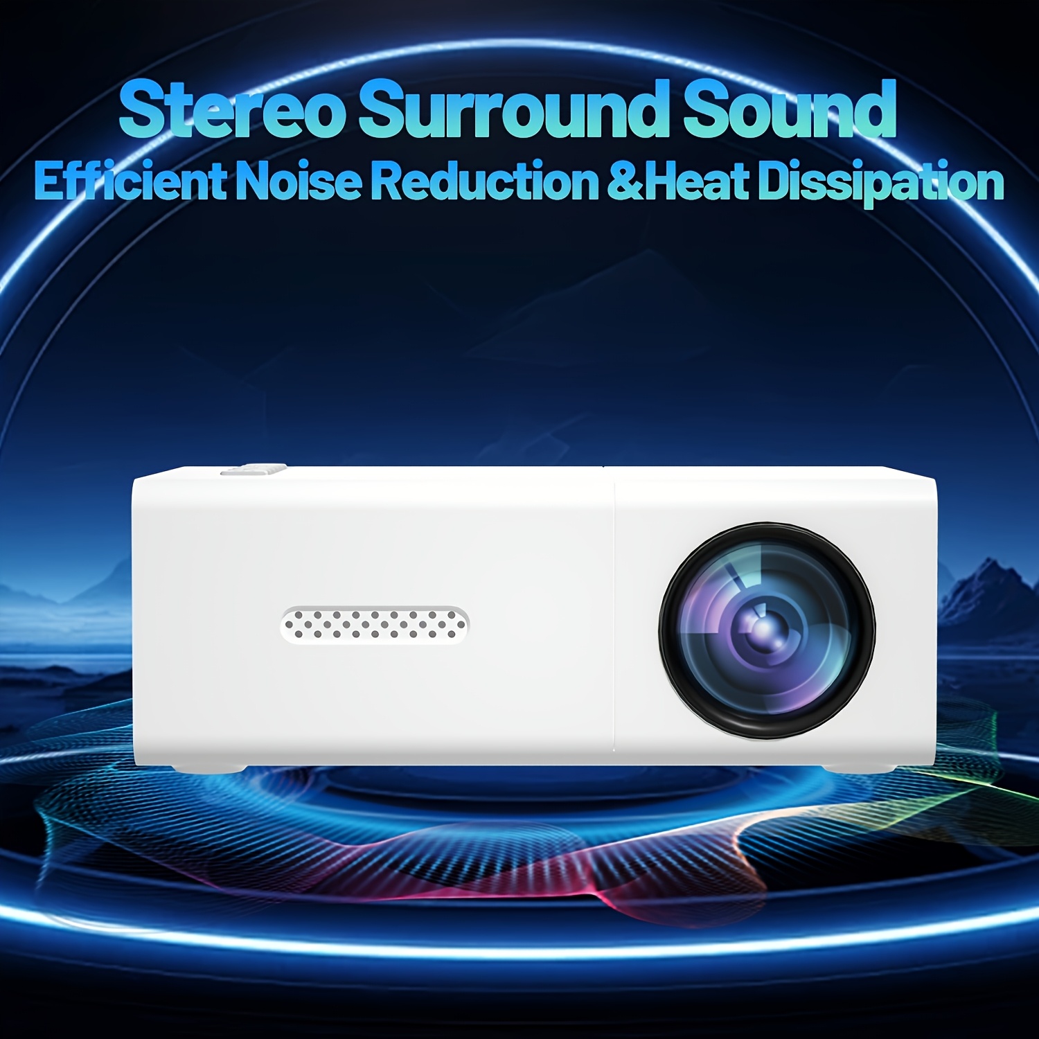 Мини преносим LED проектор – 240P резолюция, поддръжка на 1080P, USB захранване, компактен дизайн - Image 2