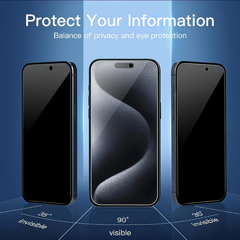 4 бр. закалено стъкло за iPhone – пълно покритие, 9H+, Ultra HD, анти‑подслушване - Image 2