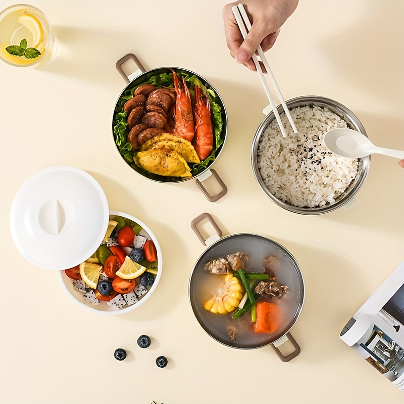 Кутия за Обяд от Неръждаема Стомана с Чанта – Изолирана Lunch Box за Училище и Работа - Image 9