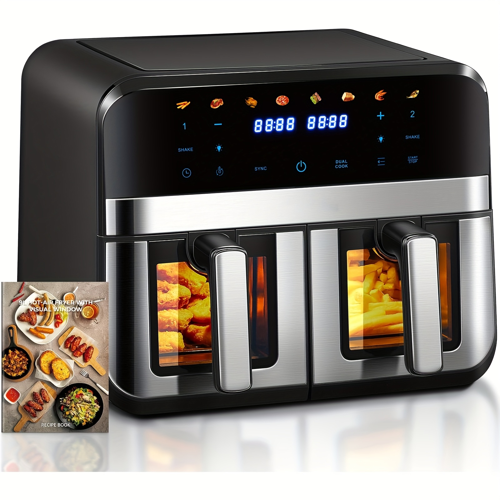 Двоен Air Fryer 9L – въздушен фритюрник с 2 зони