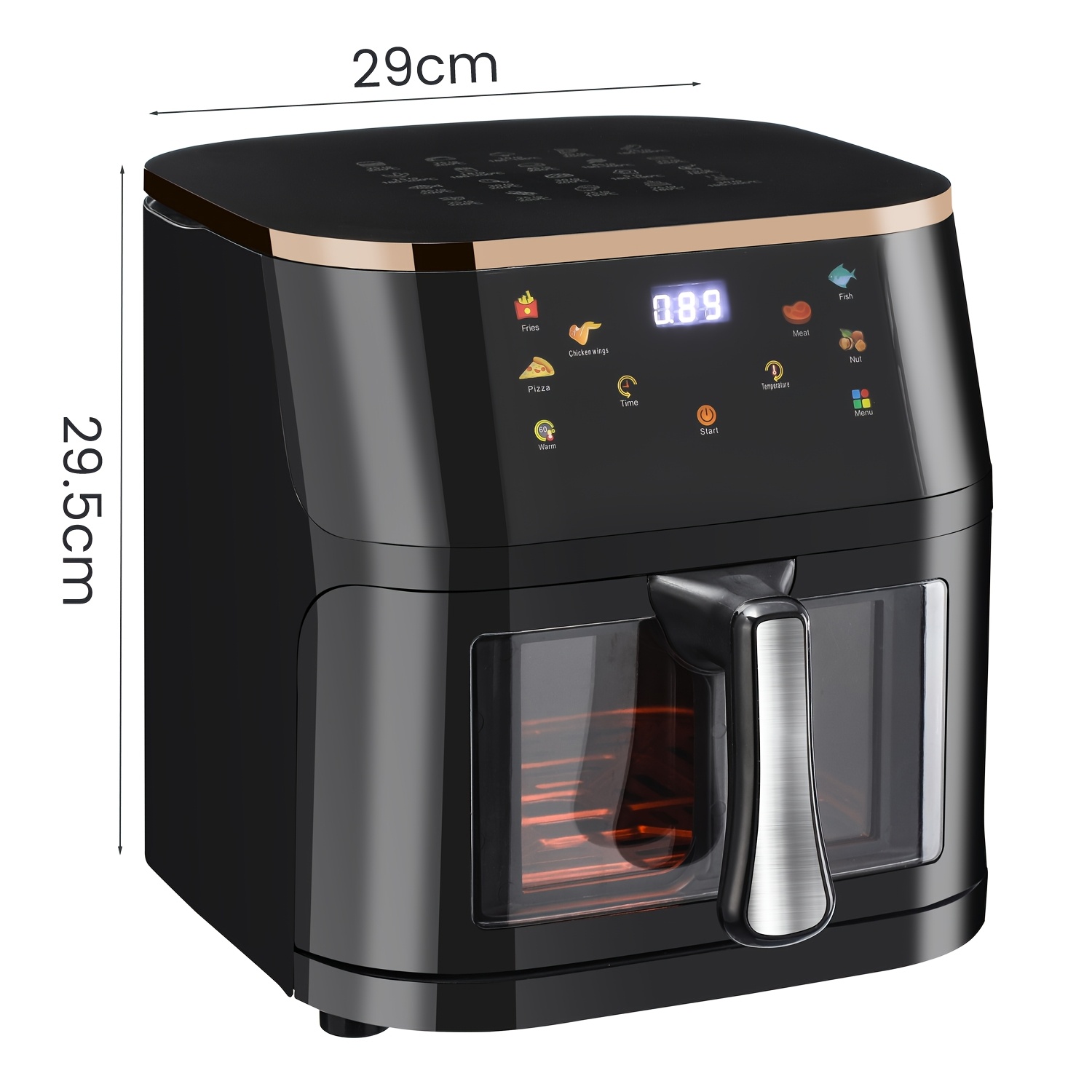 Модерен Air Fryer 9L Kehot - 1400W, Сензорен Панел, Антипригарно Покритие и 6 Програми - Image 6