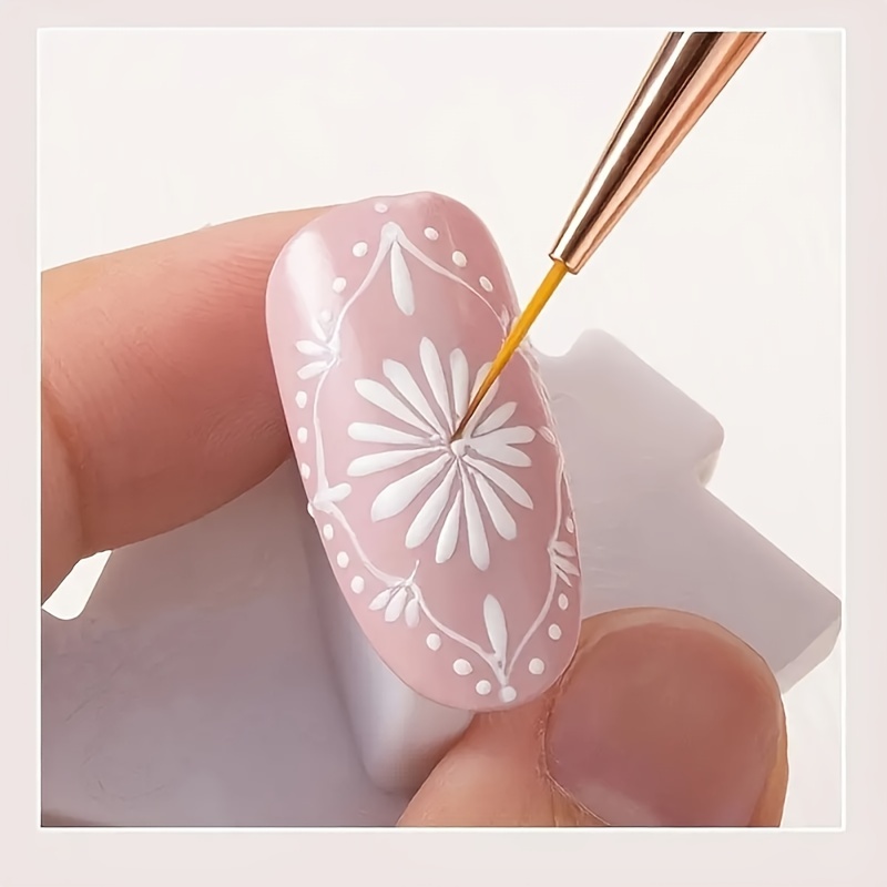Комплект четки за nail art 3 бр – двойни четки за рисуване на нокти - Image 3