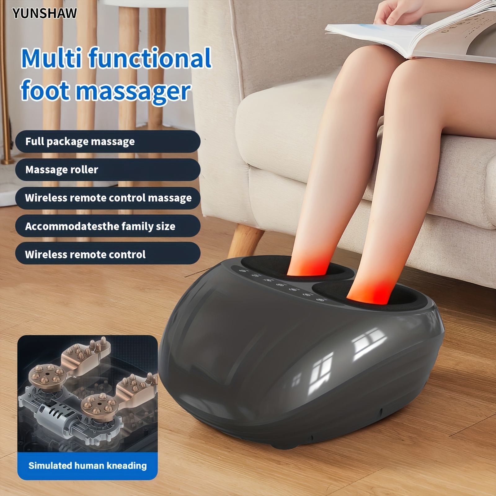 Електрически масажор за стъпала – Shiatsu масаж за дом и офис - Image 3
