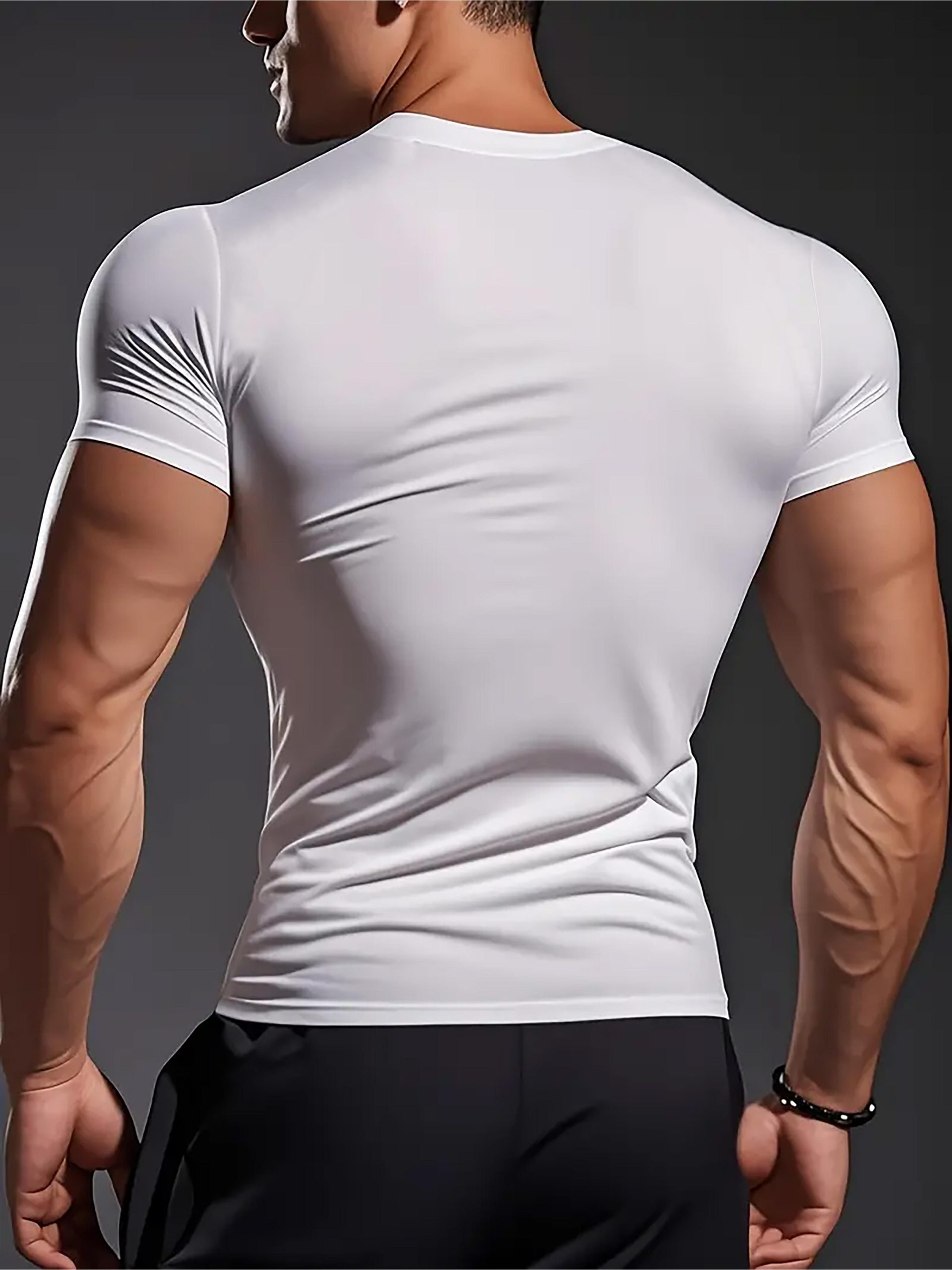 Мъжка slim fit тениска – кръгло деколте и минималистичен дизайн - Image 9