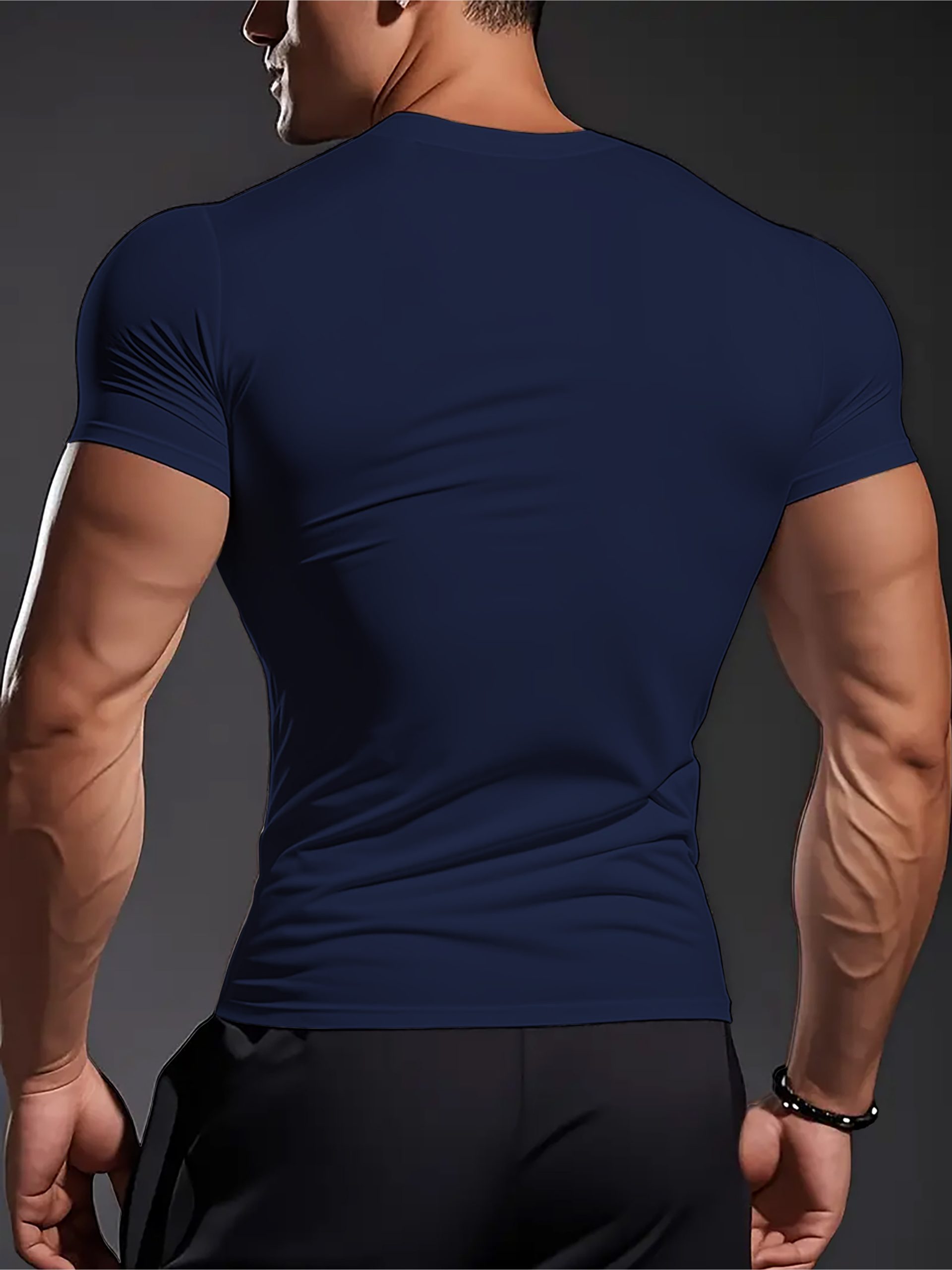 Мъжка slim fit тениска – кръгло деколте и минималистичен дизайн - Image 10
