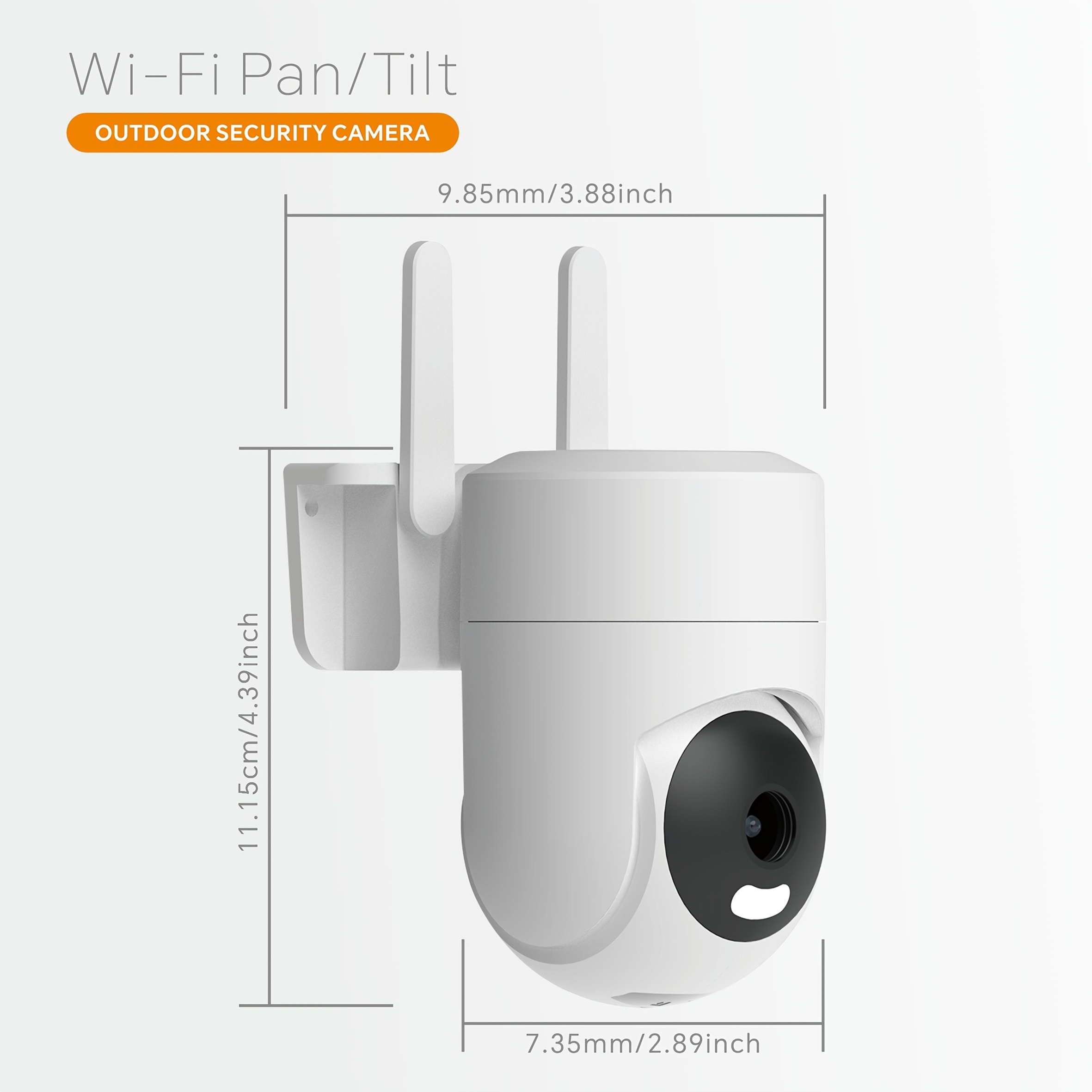 Вътрешна и Външна WiFi Камера - 1080P, IP66, AI Разпознаване на Хора, Пълноцветно Нощно Виждане, Стилен Дизайн - Image 2
