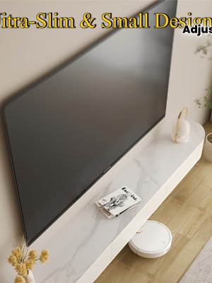 Регулируема TV стойка за стена – 14–109.22 cm, черна, ултратънка, без инструменти, VESA 75–200 мм