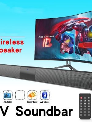 Безжична Звукова Лента със Заобикалящ Филмов Аудио – Висока Мощност, Bluetooth, AUX, TF и FM Радио