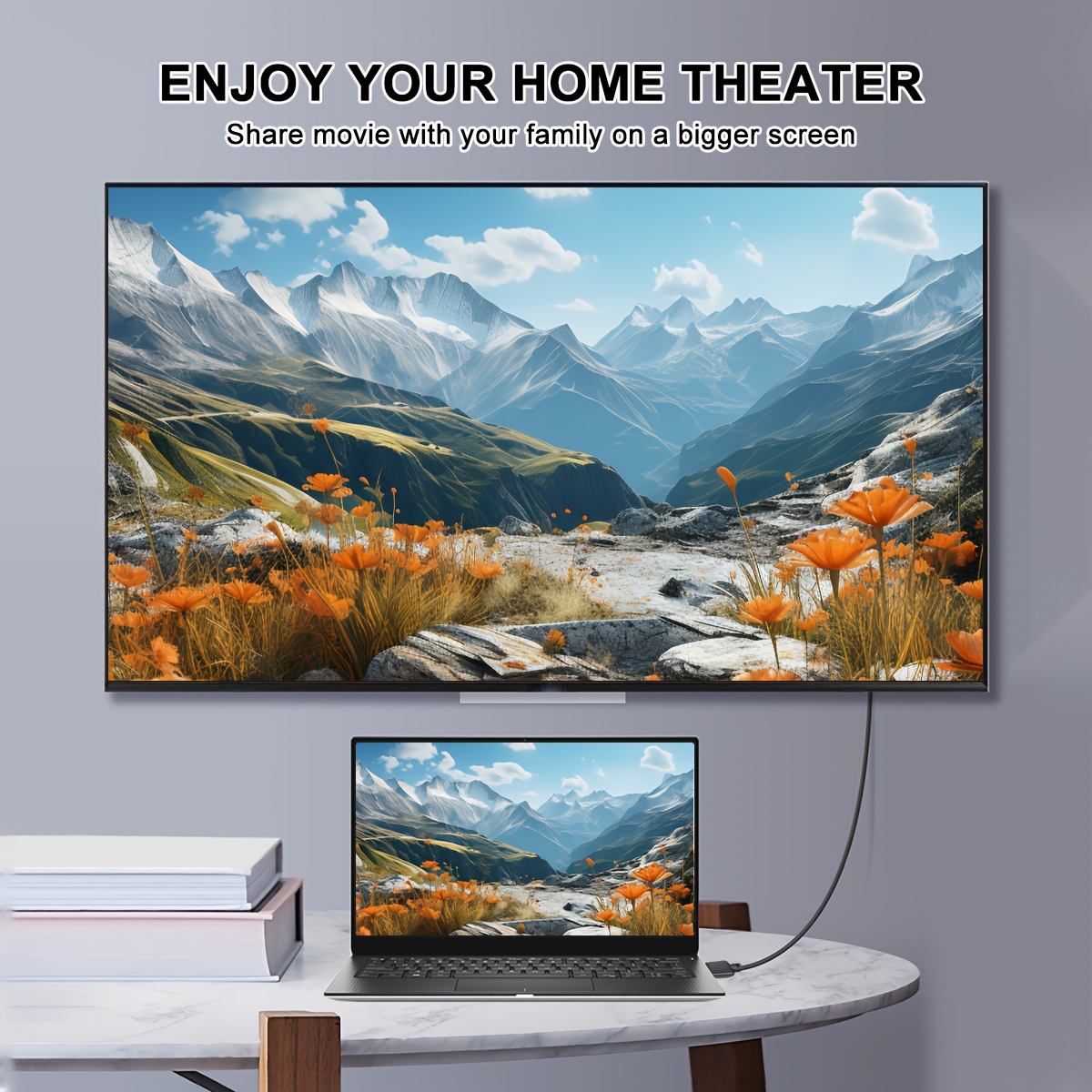 4K HDTV кабел 2.0/1.4 – мъжки към мъжки, HDR, 3D, ARC, HDCP 2.2, за конзоли и телевизори - Image 4