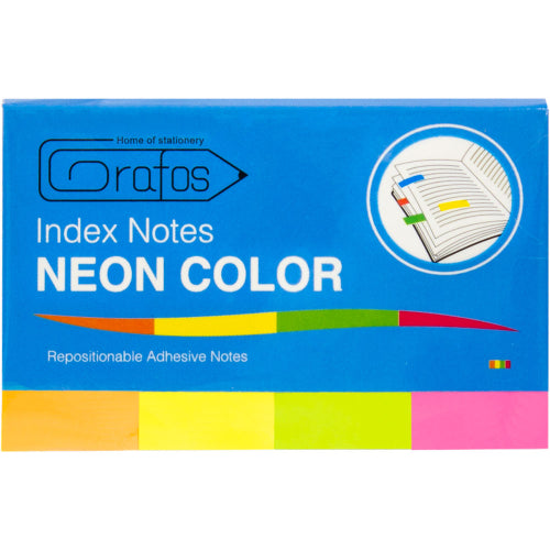 Самозалепващи индекси 20×50 мм Неон – 4×50 | Neon Page Flags 200 л.
