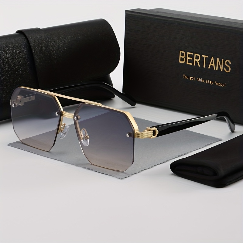 Слънчеви очила BERTANS, ретро дизайн, подходящи за мъже и жени, с подаръчна опаковка - Image 6