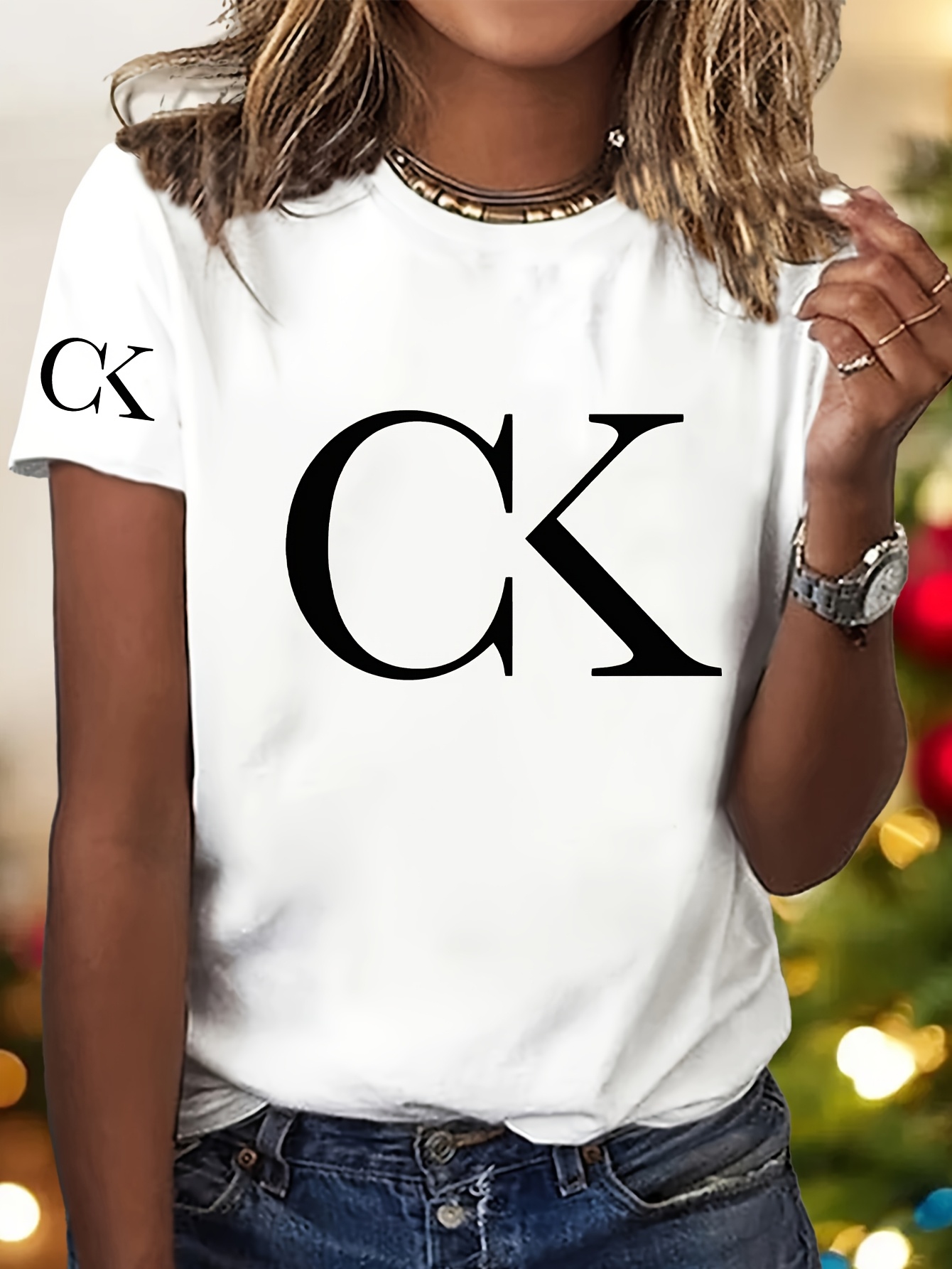 Стилна дамска тениска S–XXL – комфортна и еластична с графичен дизайн - Image 3