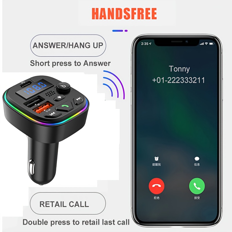 FM Трансмитер с Bluetooth и USB – Авто Зареждане за Телефон и Таблет + Свободни Ръце за Обаждания - Image 3
