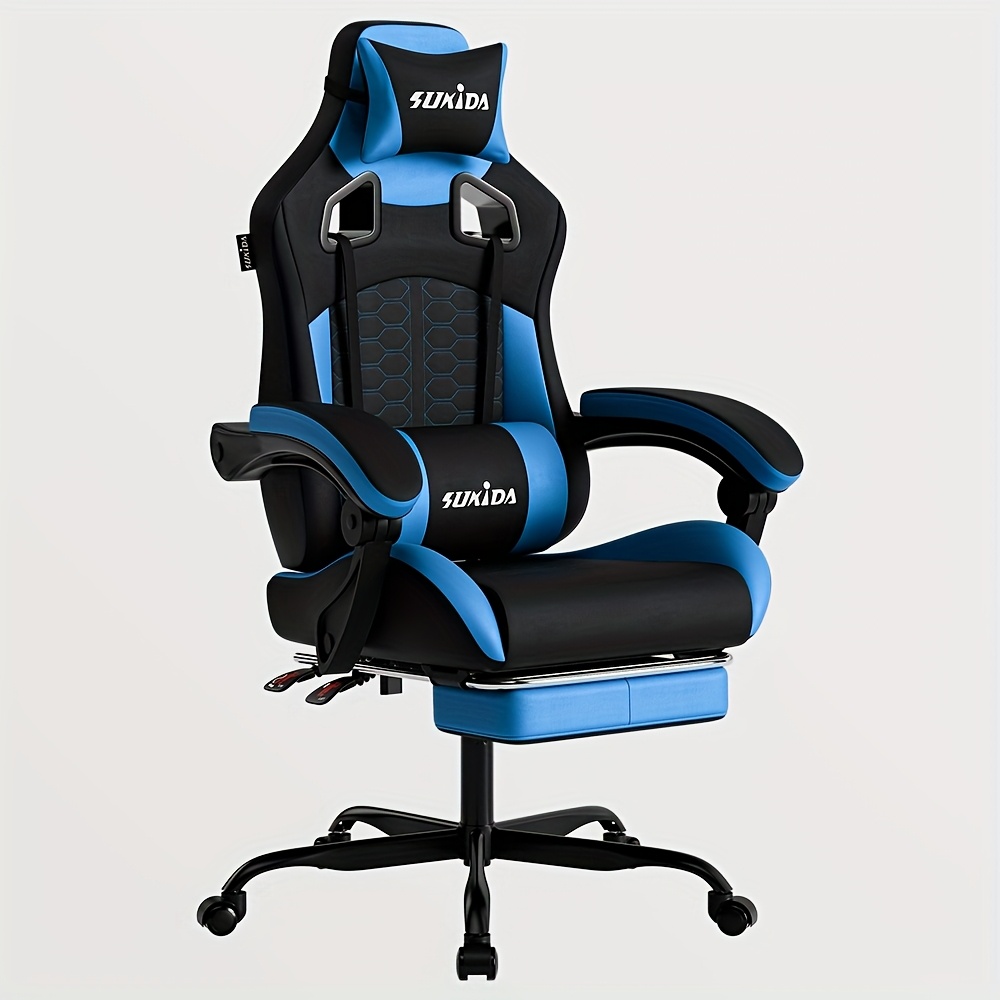 Ергономичен геймърски стол – esports стол с поставка за крака - Image 10